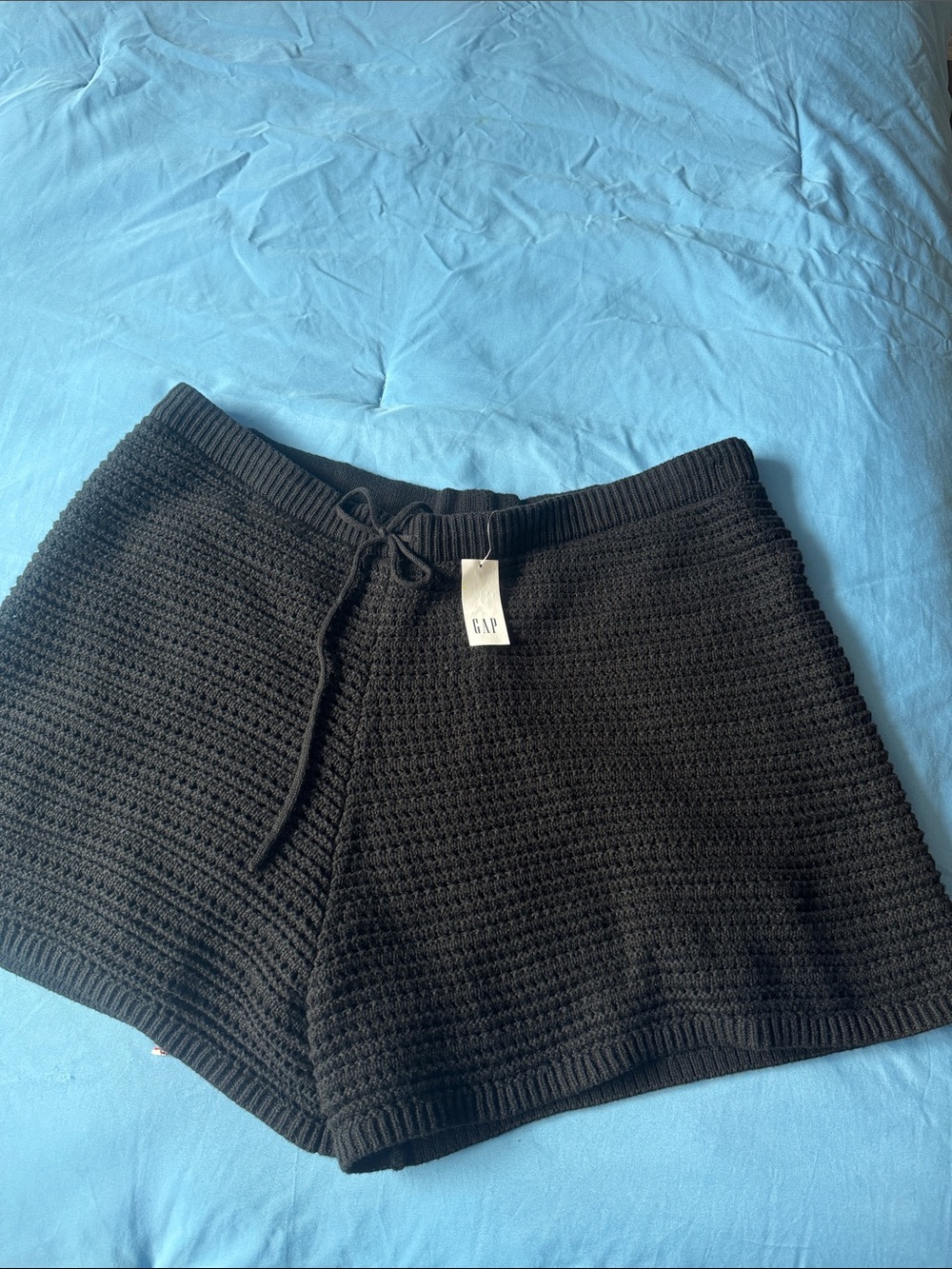GAP Black Knit Drawstring Casual Shorts